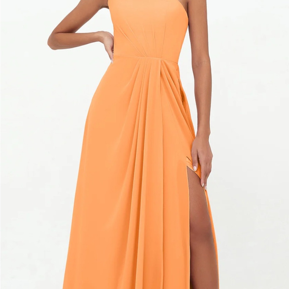 Chic One Shoulder Orange Formal Gown